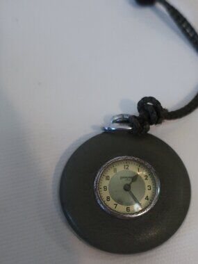 Antique Ingraham Silver Pocket Watch With Braided Cord